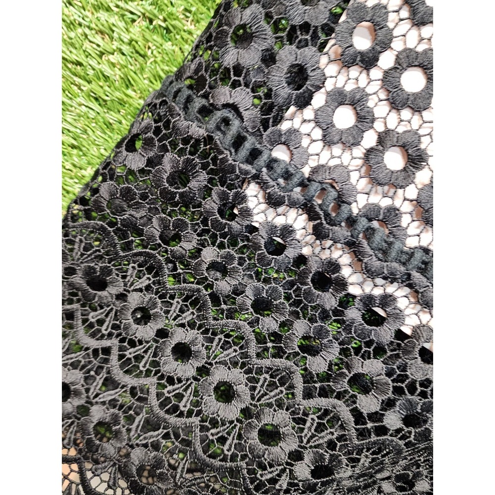J. Crew Size 12 Daisy black lace spaghetti strap dress Cocktail - Picture 3 of 8